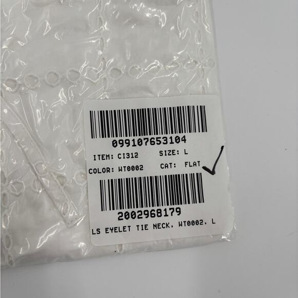 J.Crew Long-sleeve eyelet tie-neck top - Picture 3 of 7